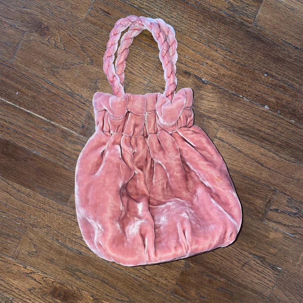 STAUD Grace Velvet Handle Bag